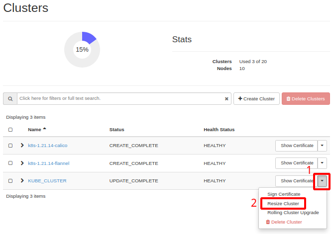 Painel da NNumbers Cloud, Acesso externo com Ingress: mesmo que a opção Auto Scaling tenha sido selecionada