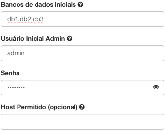 Painel da NNumbers Cloud, Banco de dados: allowed CIDRs: Permite informar uma lista de CIDRs que podem