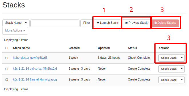 Painel da NNumbers Cloud, Orquestração: na lista de templates você pode Carregar um template , gerar a pré