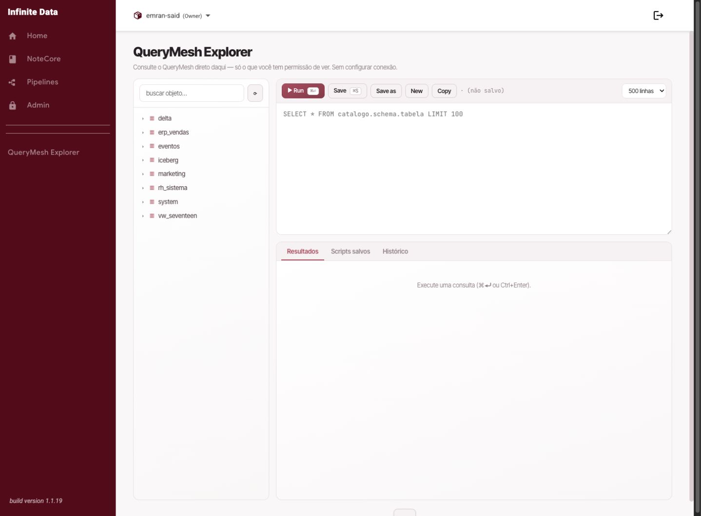 Usar o QueryMesh Explorer