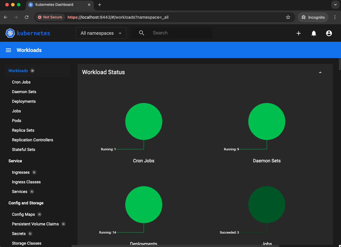 NNumbers Cloud console, External access with Ingress: 6. Use the generated token to log in