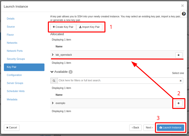NNumbers Cloud console, Compute instances: we now have the minimum needed to launch
