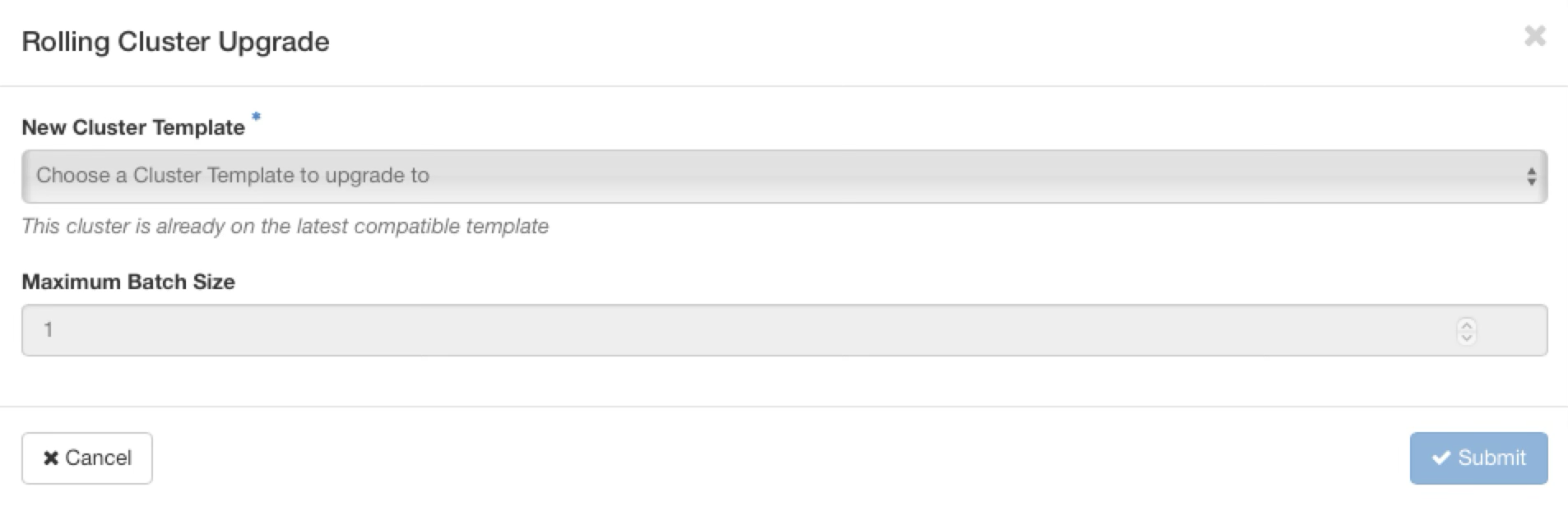 NNumbers Cloud console, External access with Ingress: only versions above the cluster's current version