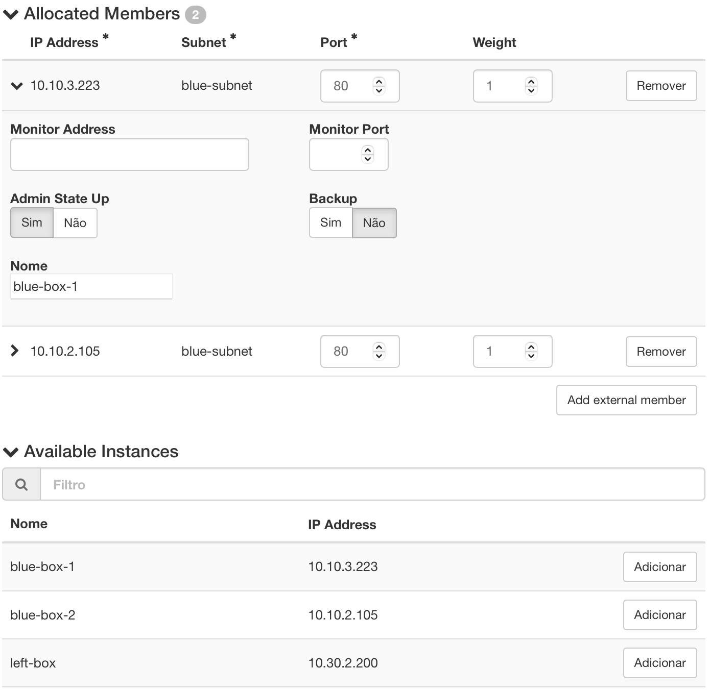 NNumbers Cloud console, Load balancers: for this walkthrough, if you followed the network creation steps