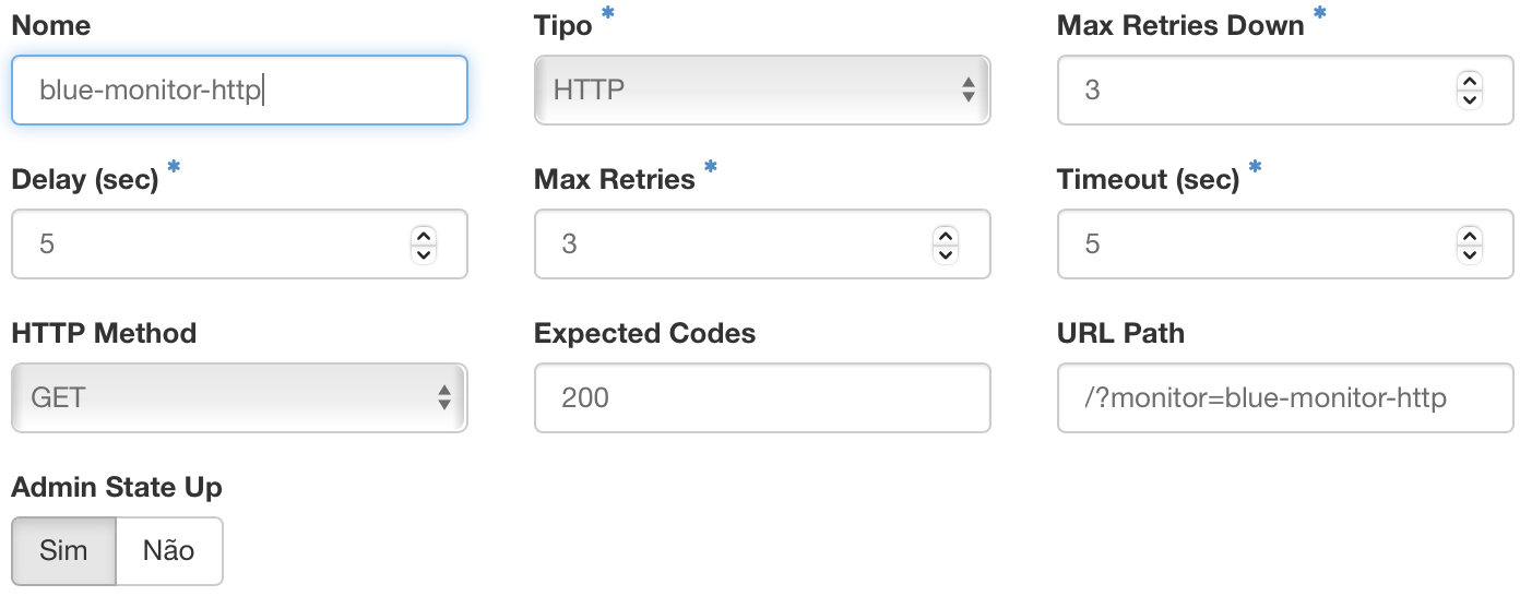NNumbers Cloud console, Load balancers: Admin State UP: the monitor's administrative state