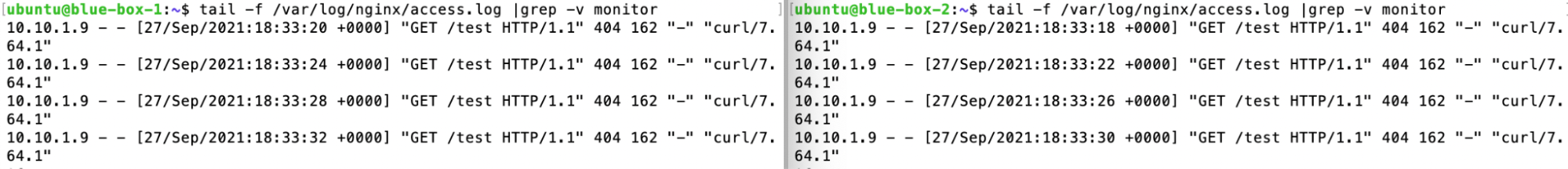 NNumbers Cloud console, Load balancers: |grep -v monitor filters out the calls